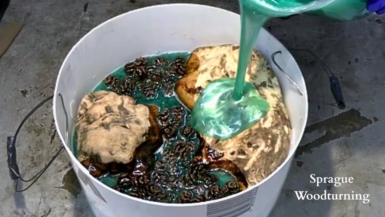 Woodturning - Stunning DIY = Maple Burl, Dawn Redwood Cones and Epoxy!!