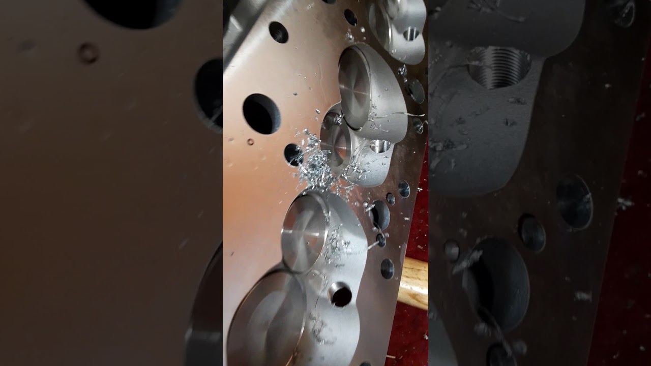 Drilling Steam Holes for 400 Small Block Chevys in FloTek 102-505 Heads - Steam Hole Mod.