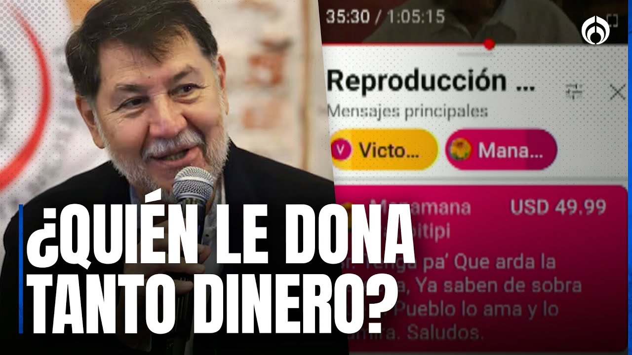 Ventilan nuevo trapito de Noroña: revelan extrañas donaciones en su canal de YouTube