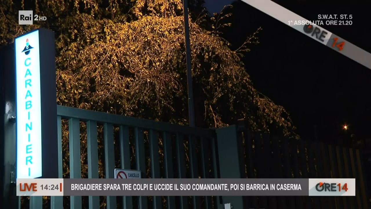 Carabiniere spara e uccide il comandante, poi si barrica in caserma - Ore 14 del 28/10/2022