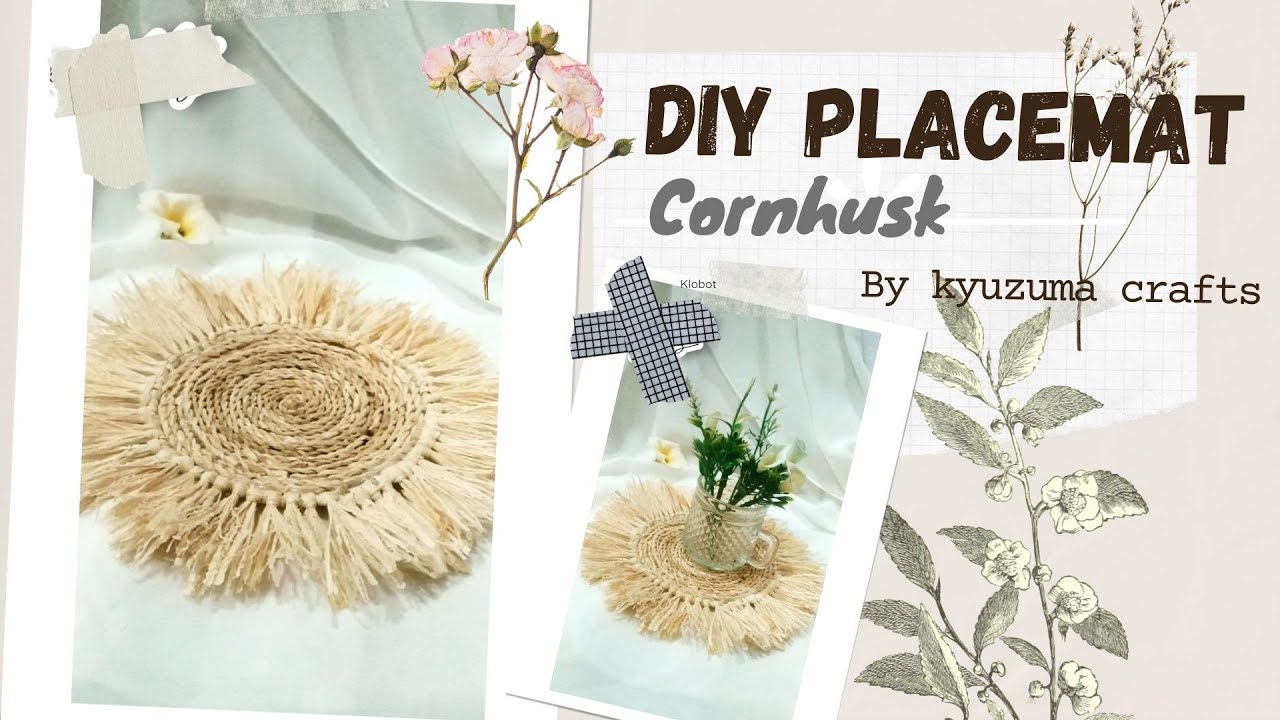 DIY Placemat from Cornhusk | Tatakan /Alas Foto Tema Rustik dari Kulit Jagung | Klobot | Home Decor
