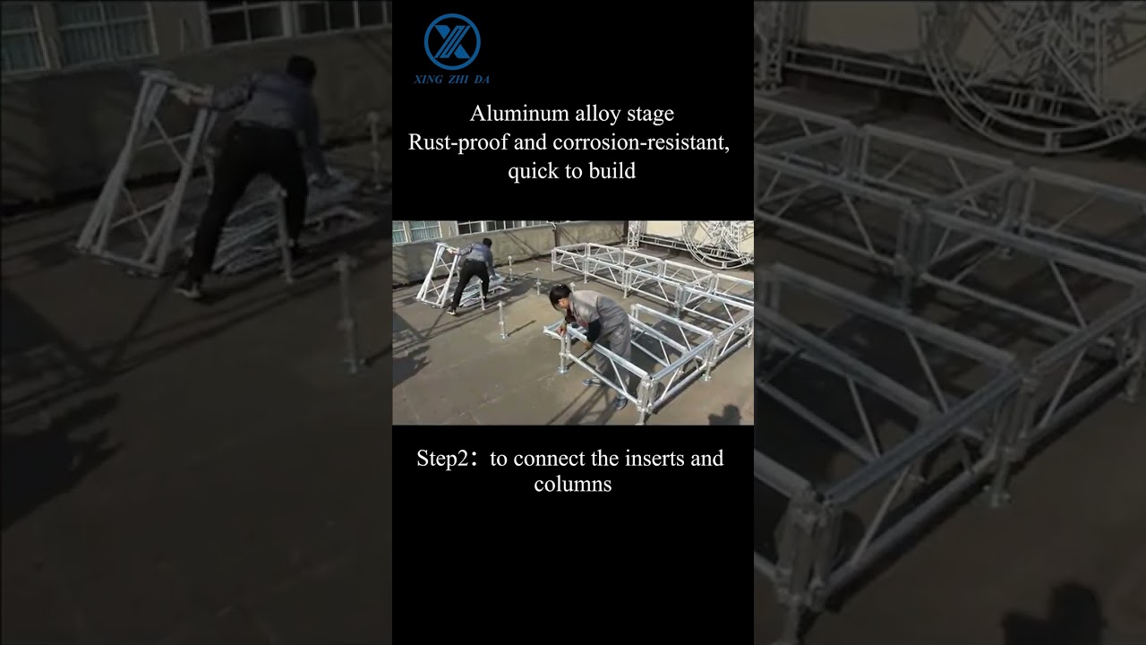 How to quickly build an aluminum alloy stage, come and take a look.#aluminum #stage #truss #light