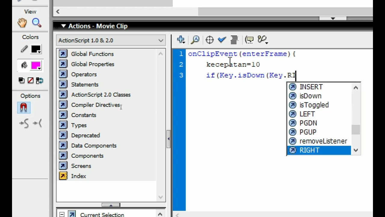 Animasi dengan action script