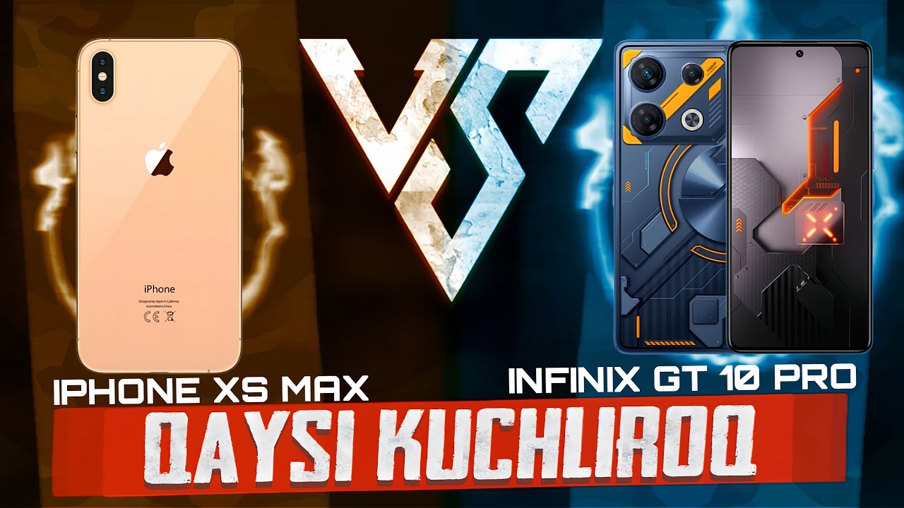 INFINIX GT 10 PRO VS IPHONE XS MAX QAYSI KUCHLIROQ ?
