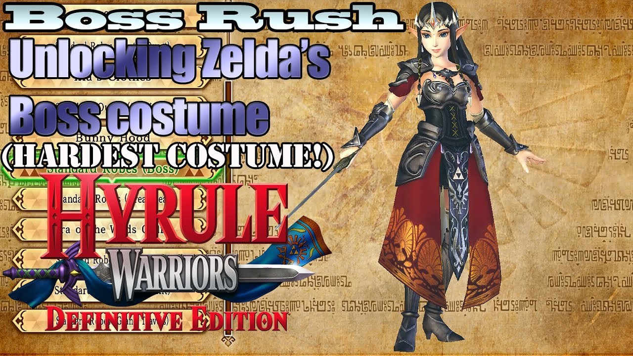 Hyrule Warriors: DE - BOSS RUSH: Unlocking Zelda's Boss Costume (Hardest Costume!)