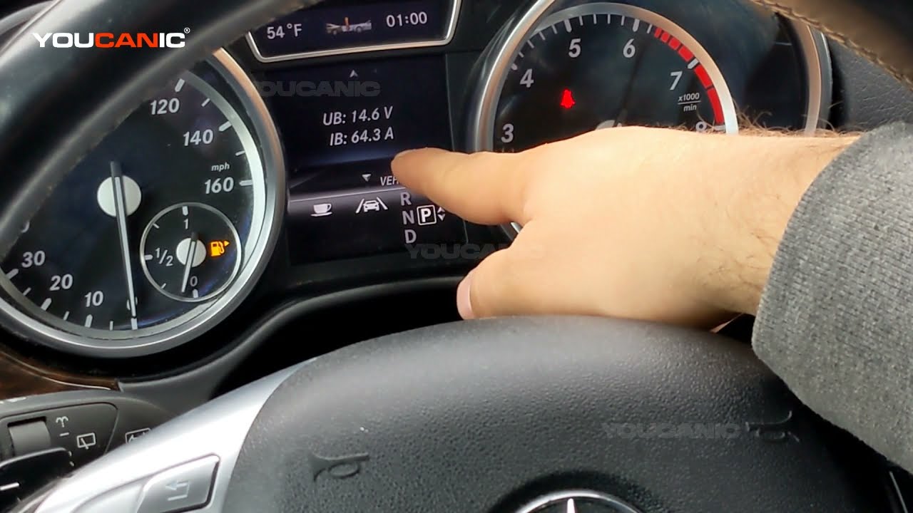 Mercedes Benz Check Battery Voltage via Cluster