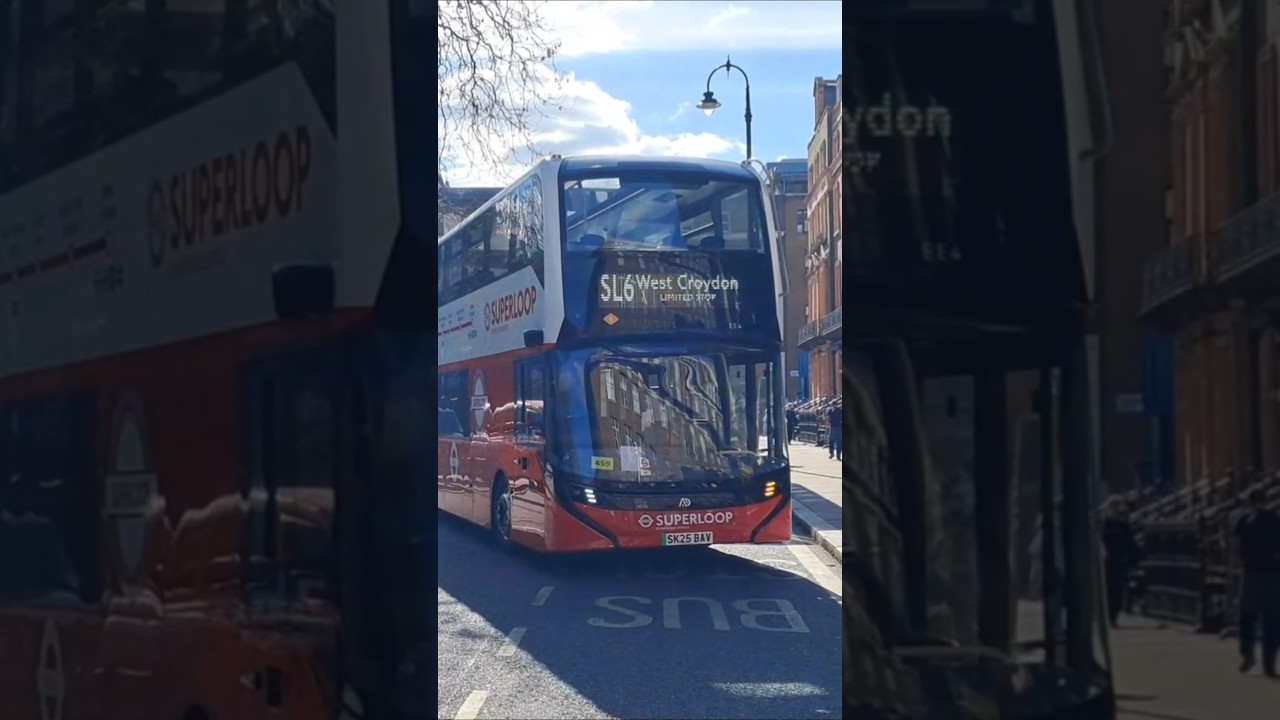 New Enviro400EV (SK25 BAV) on the SL6 route at Russell Square