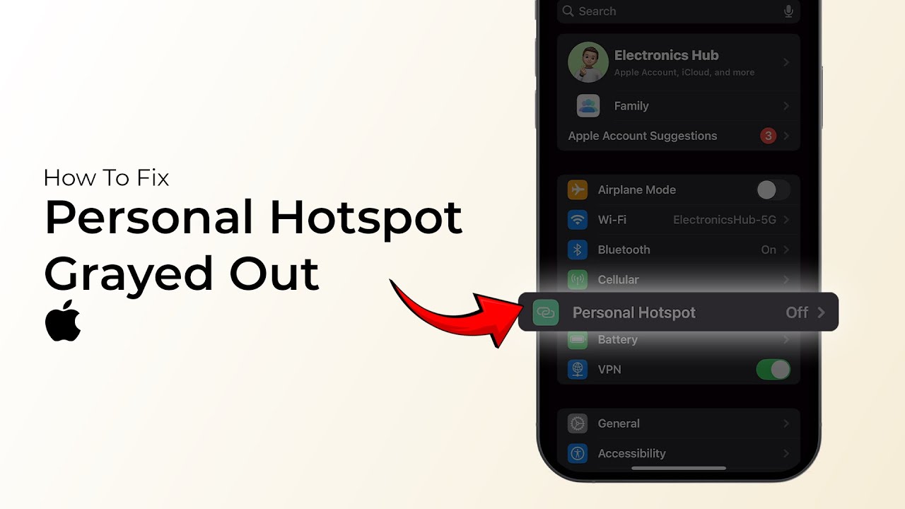 How to Fix iPhone Personal Hotspot Grayed Out?