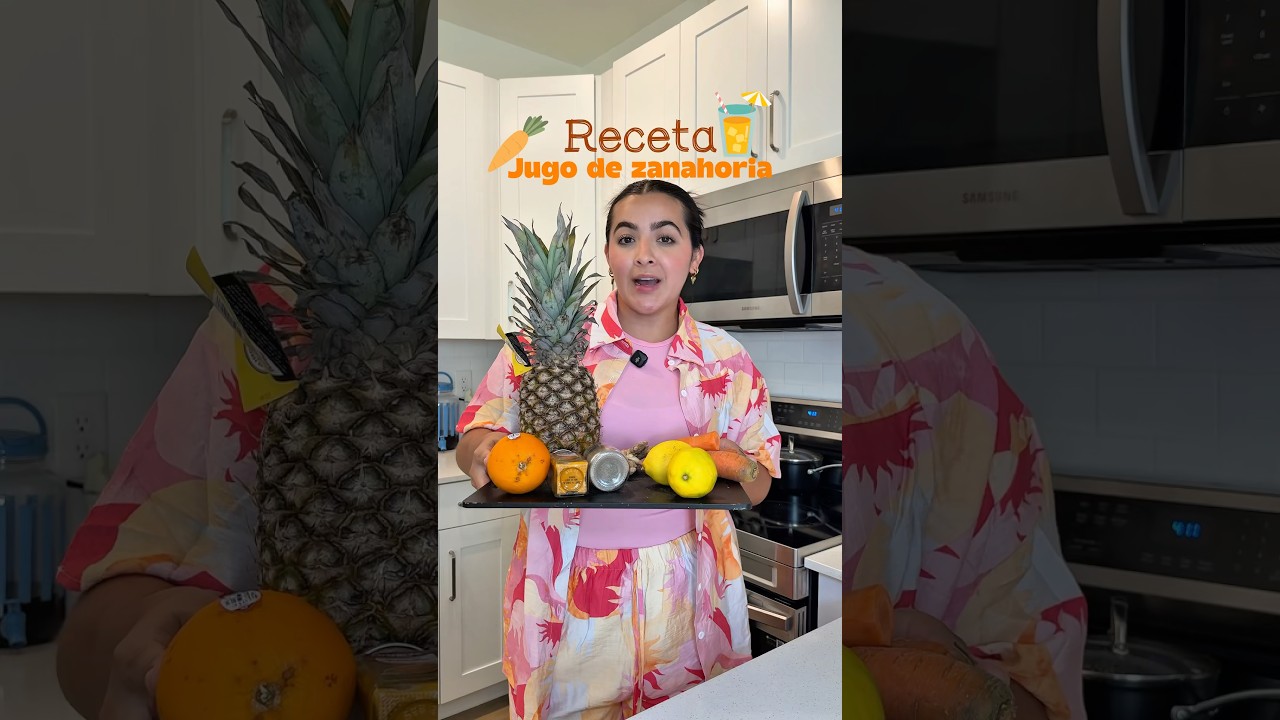 Receta jugo de ZANAHORIA 🥕 #zanahoria #jugonatural #glowingskin