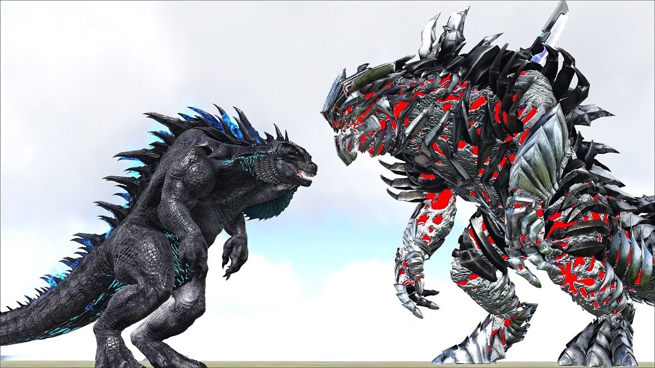 GOJIRAN VS TEK GOJIRAN DEADLY BATTLE (ARK SURVIVAL EVOLVED BATTLE KAIJUS)