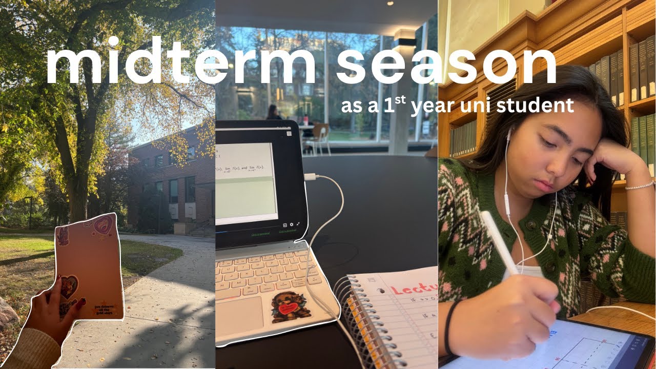 midterm szn vlog! lots of studying, productive days, cramming 🎧