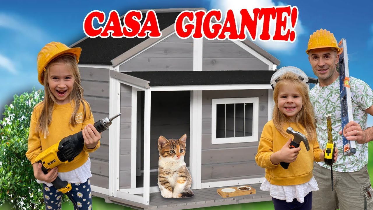 COSTRUIAMO UNA CASA GIGANTE PER LA NOSTRA GATTA!