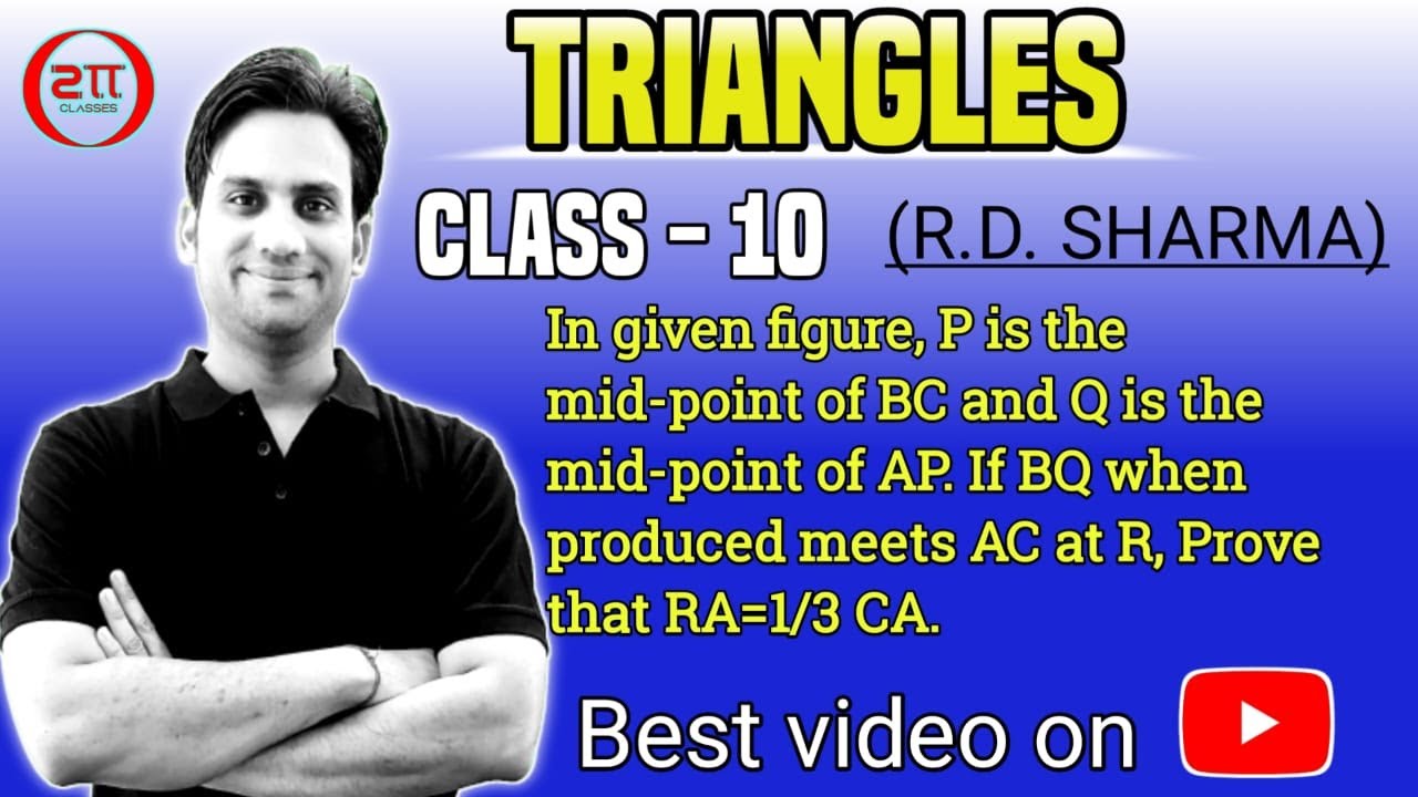 In given Fig. P is the mid point of BC and Q is the mid point of AP. If BQ when produced meets AC at