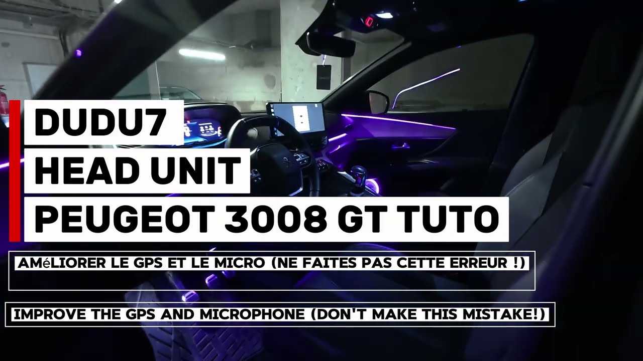 #3 DUDU7 Android Autoradio: Le micro parfait et l'ERREUR à éviter pour le GPS ! 🛑 (Peugeot 3008)