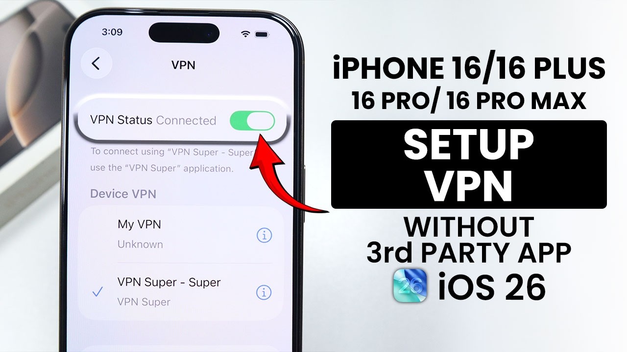 iOS 26 — Как настроить и использовать VPN на iPhone 16 / Pro Max (без приложения)