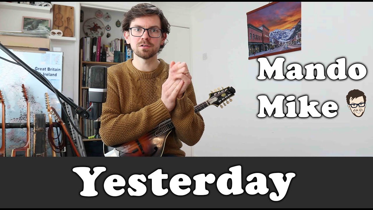 Yesterday by the Beatles - Chord/Melody arrangement - Mandolin Lesson (Advanced)