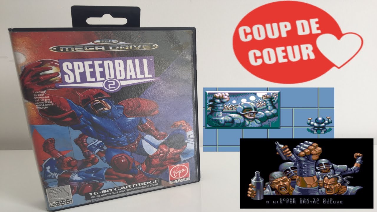 1990 UNE BOMBE MEGADRIVE : SPEEDBALL 2 [ COLLECTION JEUX VIDEO / SEGA / VIDE GRENIER ]