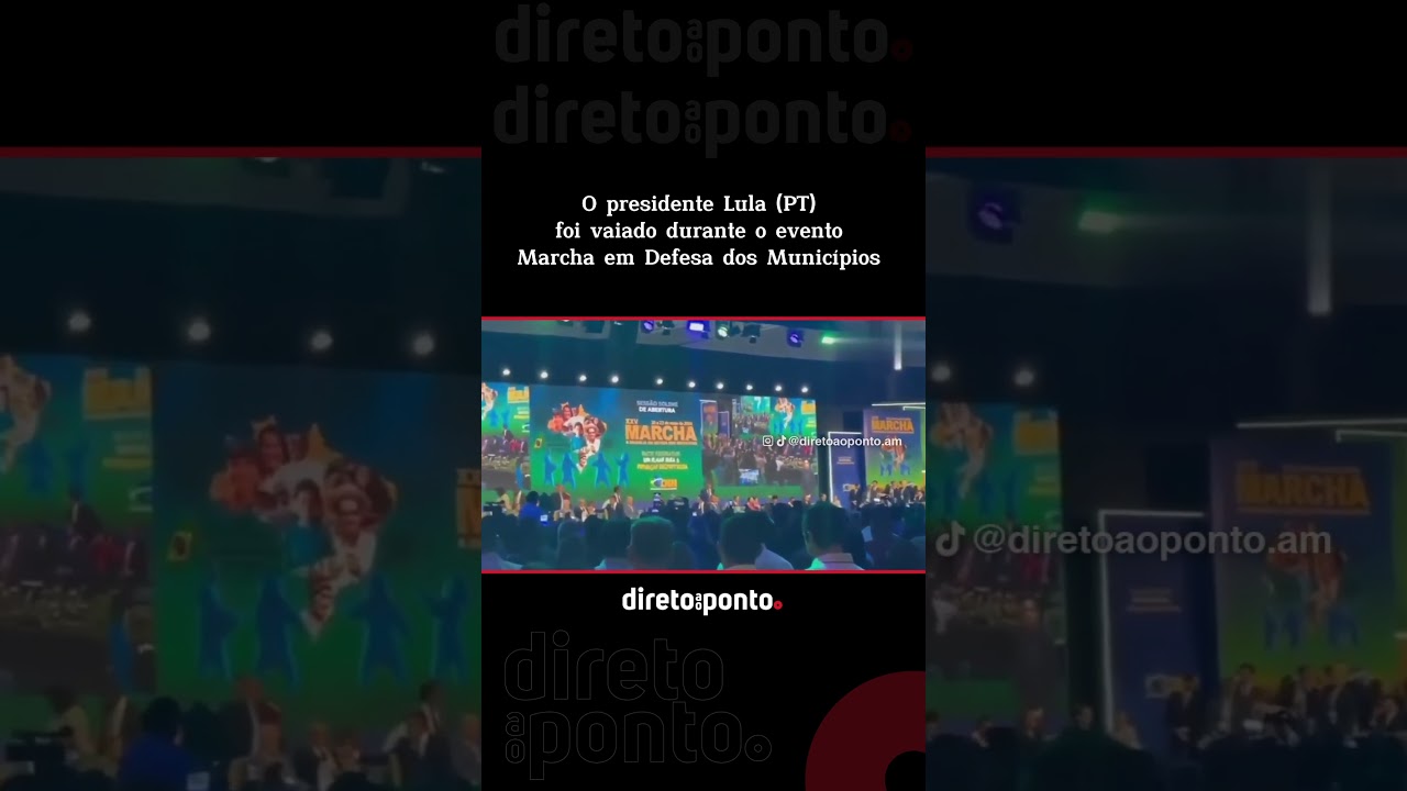 O presidente Lula (PT) foi vaiado durante o evento Marcha em Defesa dos Munic&iacute;pios