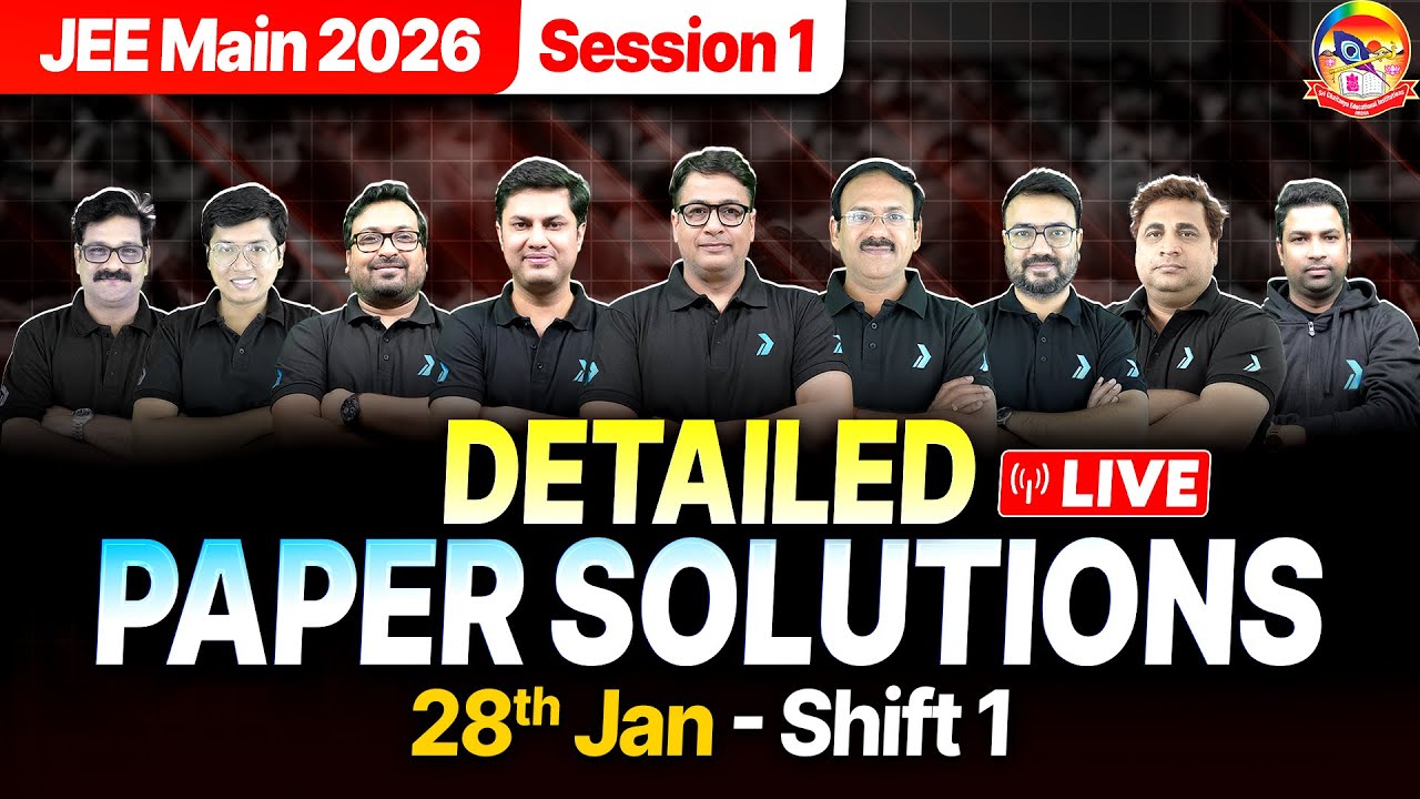 🔴JEE Main 2026: 28 Jan Shift 1 Paper Analysis & Solutions || Memory based Questions || #JEEMain2026