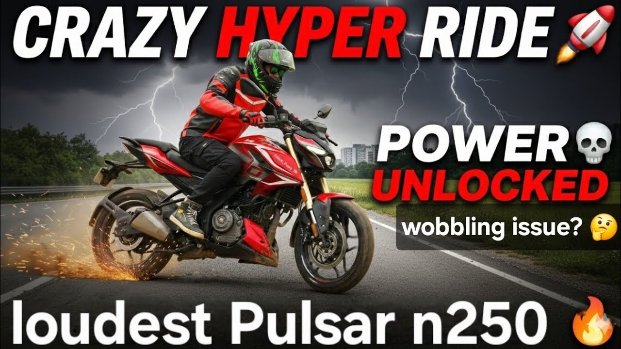 2025 loudest pulsar n250 crazy hyper ride gone🚀🔥 wobbling issue? 🤔|pulsar n250|#trending #pulsarn250