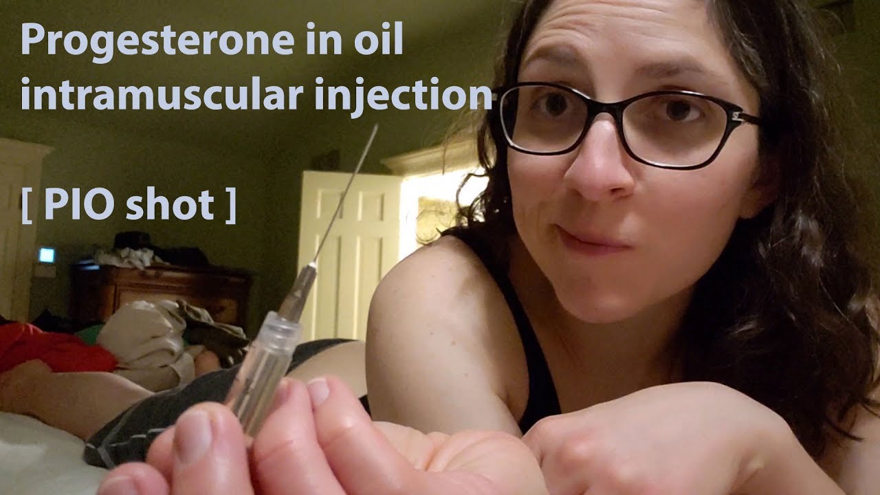 Progesterone in oil (PIO) intramuscular injection demo