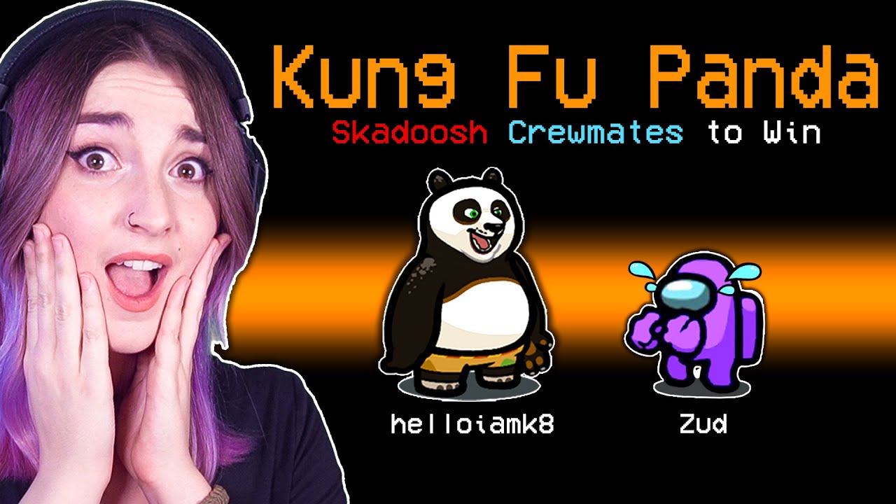 I SKADOOSH crewmates as KUNG FU PANDA [Among Us]