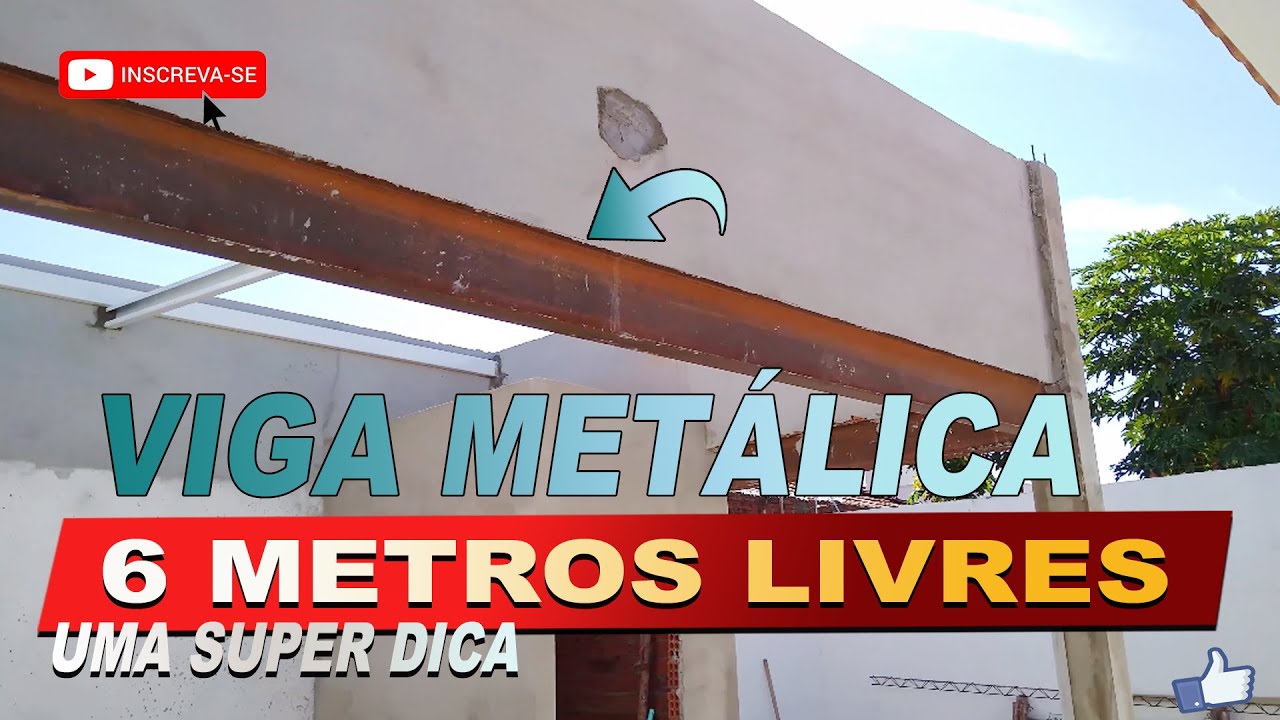 Como fazer Área com viga metálica W 250 x 110 milímetros de 6 metros aguenta?