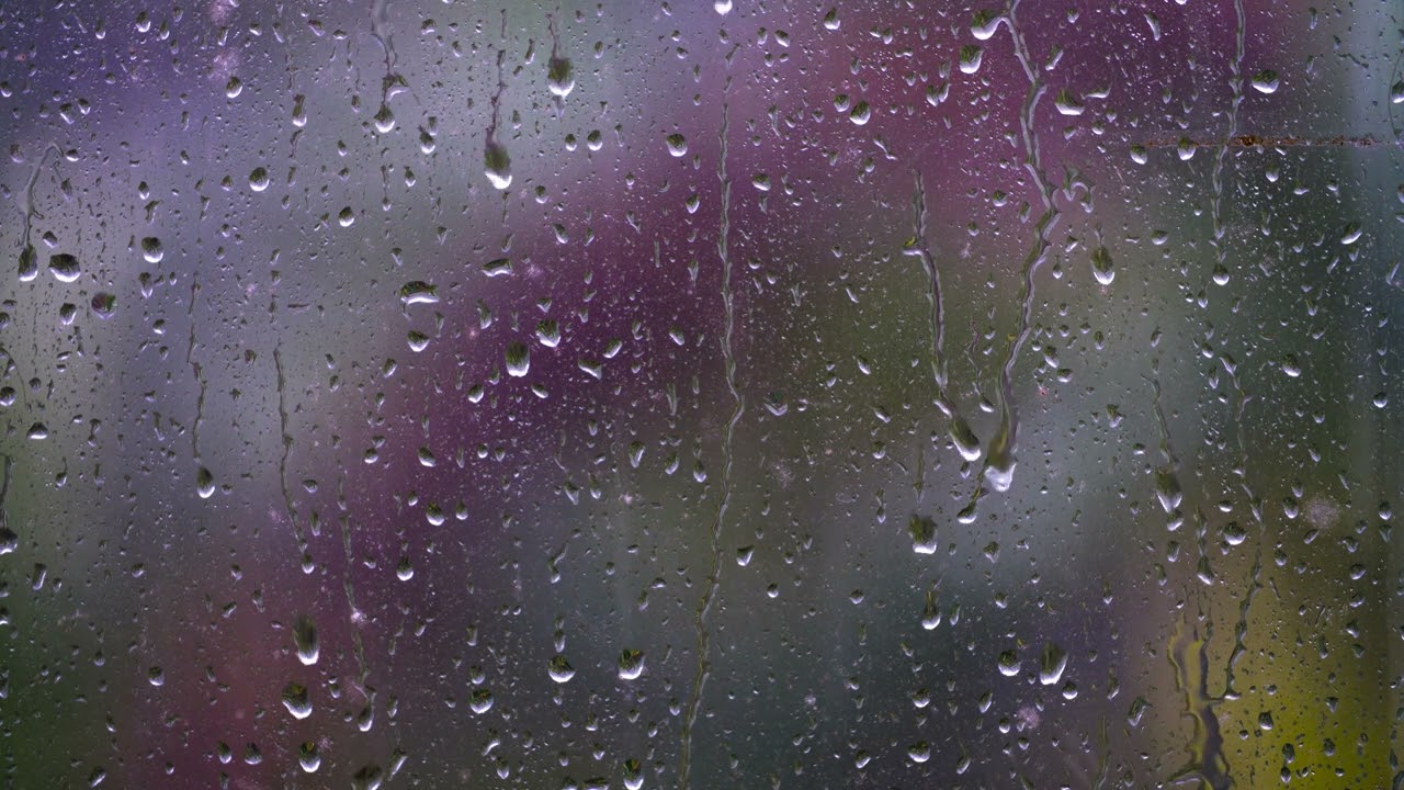 Close Up Shot of Rain Droplets On Window | Stock Videos