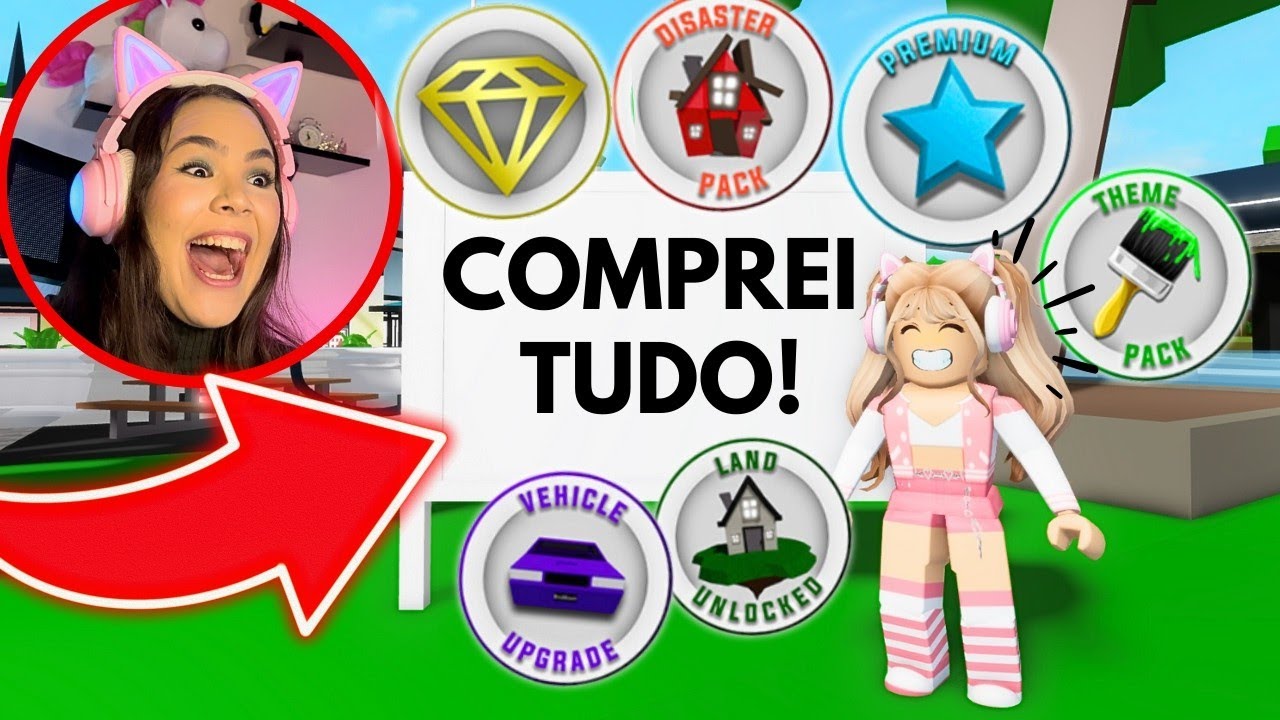 COMPREI TODAS as GAMEPASS do BROOKHAVEN! - Roblox