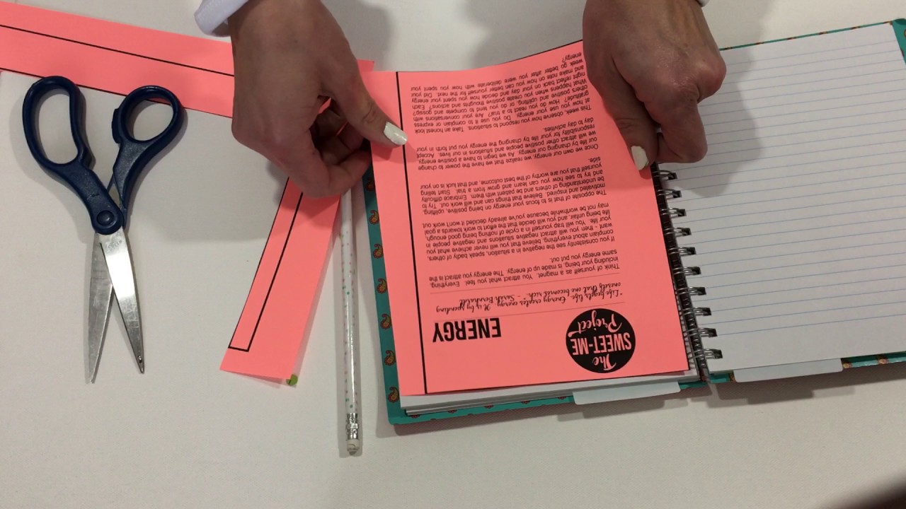 How to insert paper printable into a spiral notebook.