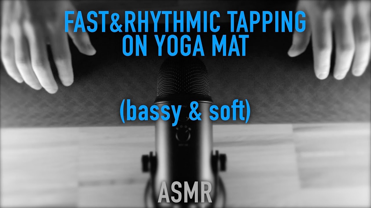 ASMR Fast & Rhythmic Tapping On Yoga Mat (Bassy & Soft) No Talking