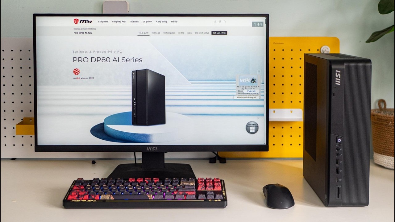 [HDvietnam] MSI PRO DP80 AI A2G: Giải pháp máy tính để bàn nhỏ gọn, đón đầu làn sóng A.I
