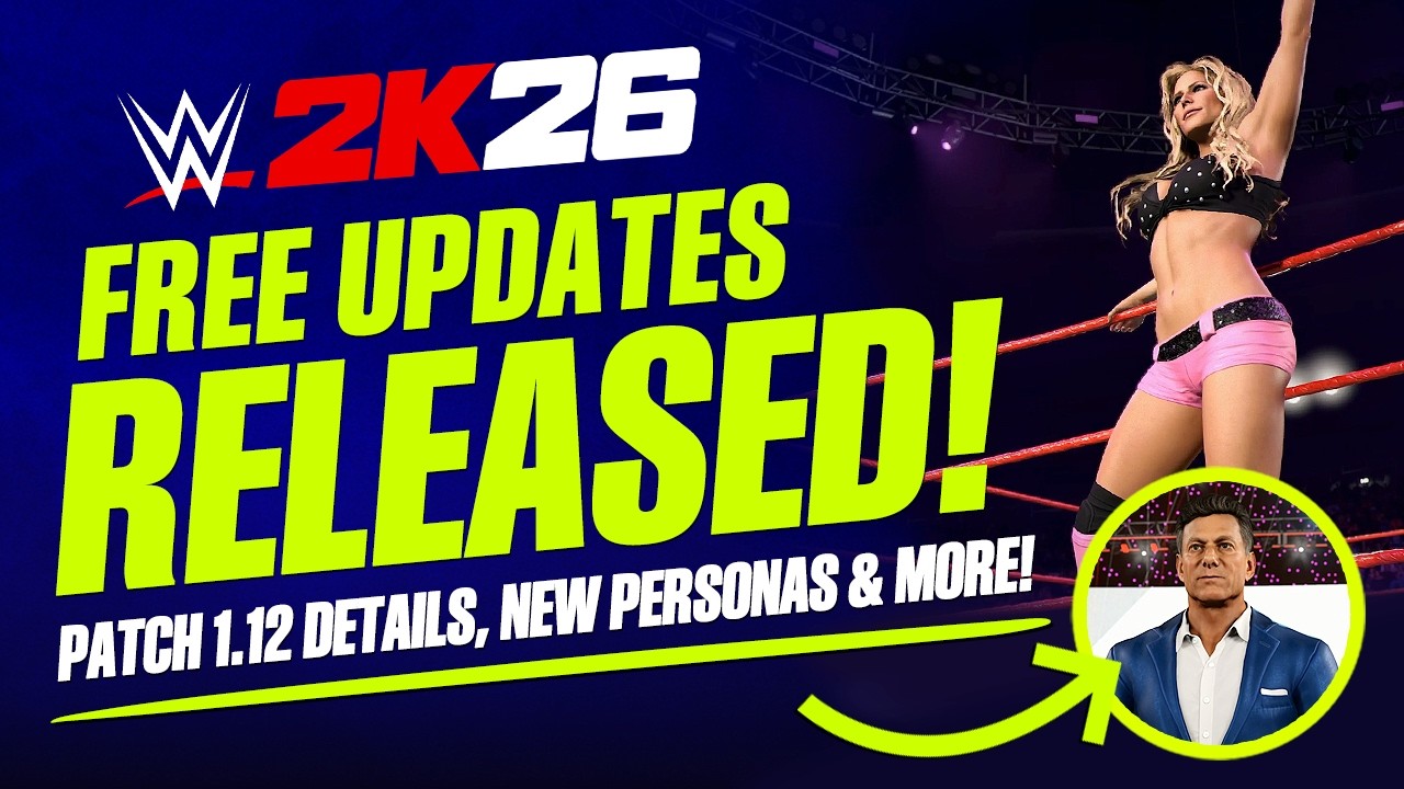 WWE 2K26: Патч 1.12 добавляет бесплатный контент, новых суперзвезд, бонусные материалы и многое д...