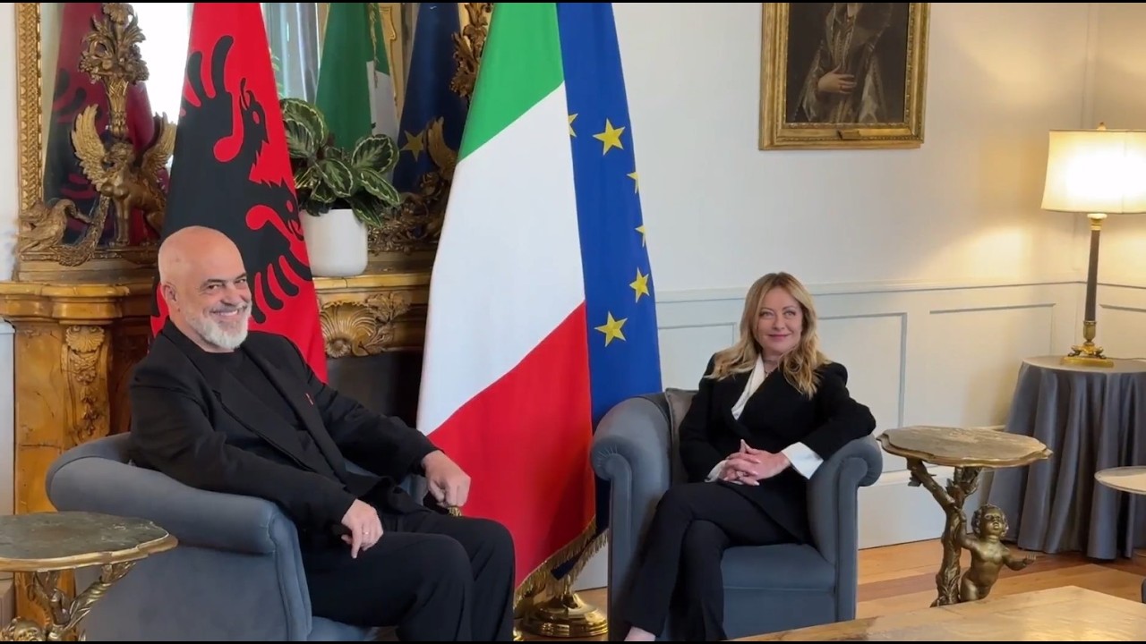 Rama pritet me nj&euml; ceremoni zyrtare nga homologia Meloni n&euml; Rom&euml;
