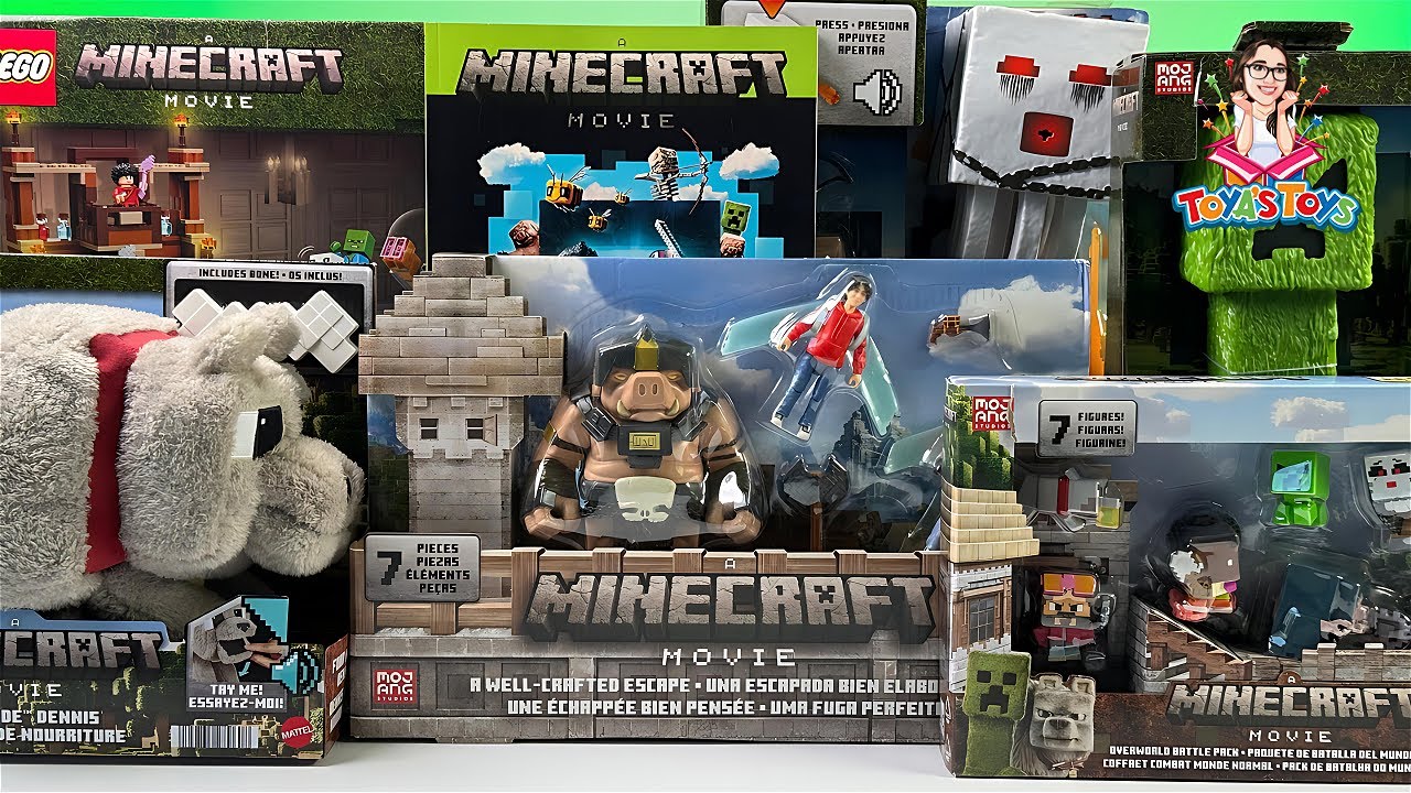 Unboxing and Review of Minecraft Movie Toys Collection