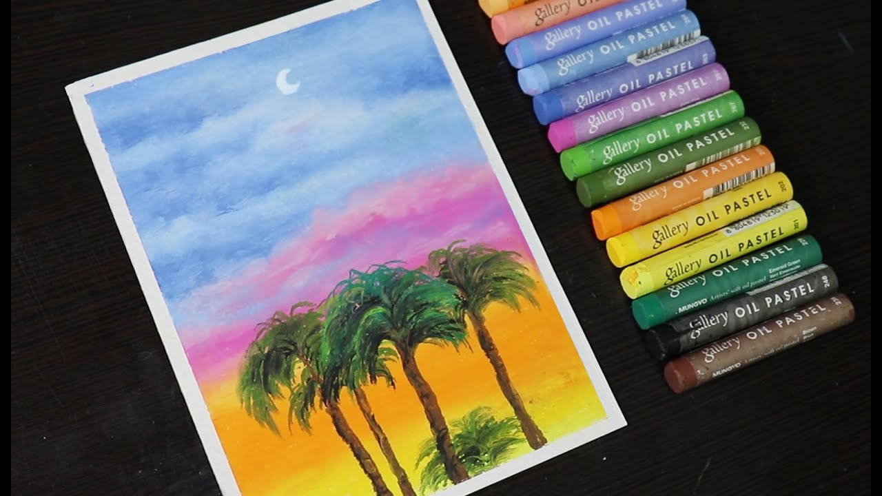 문교 오일파스텔로 🌄몽환적인 노을풍경 그림그리기🖼｜오일파스텔 초보를 위한 기초강좌 ｜ Dreamlike sunset landscape Oil Pastel painting