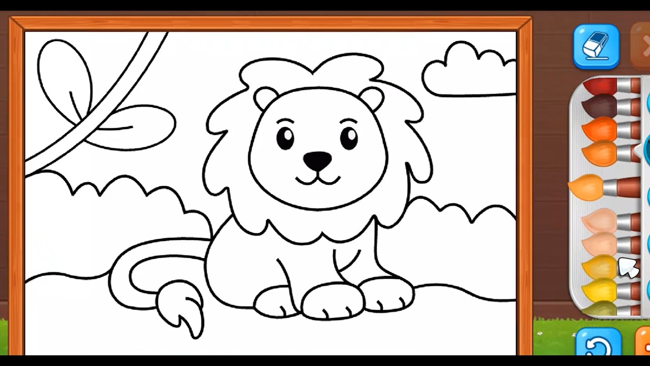 “Cute Lion Colouring for Kids 🦁🌈 | Easy & Fun Animal Drawing | Wish Colouring”