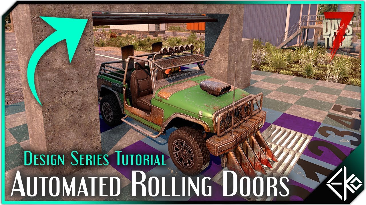 Настройка и руководство по установке автоматических рулонных ворот | 7 Days to Die Alpha 20 | Сер...