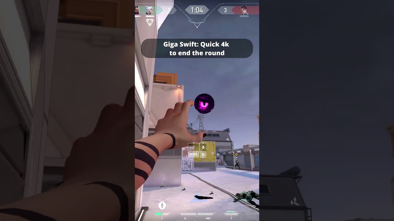 Giga Swift: Quick 4k to end the round #valorant #valorantclips #clutch #funny