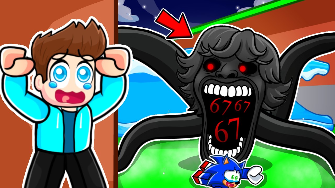 ESCAPING SCARY 67 MONSTER IN ESCAPE TSUNAMI FOR BRAINROTS IN ROBLOX !!