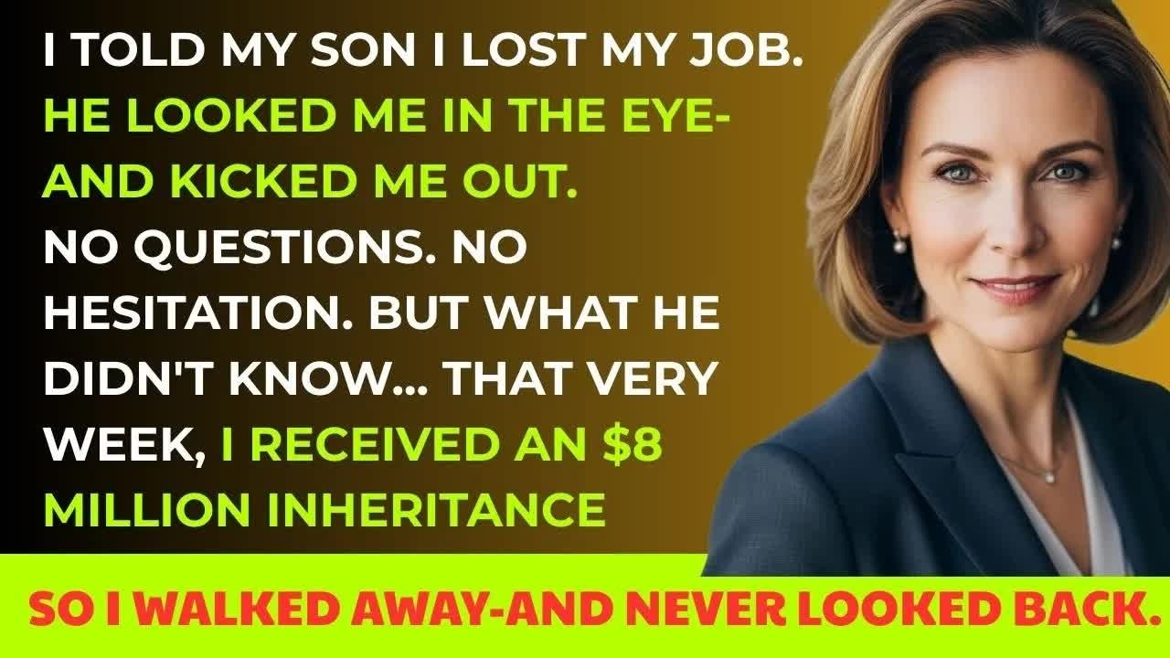 My son kicked me out when he found out I lost my job—but he had no idea I had a secret fortune