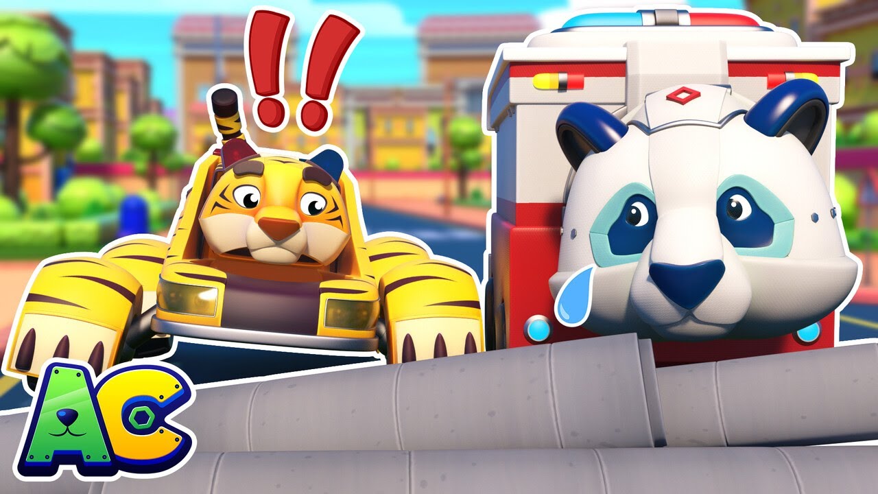 TIGER POLİS ARABASI AMBULANSA yardım ediyor! | Araba Kurtarma Ekibi| AnimaCars