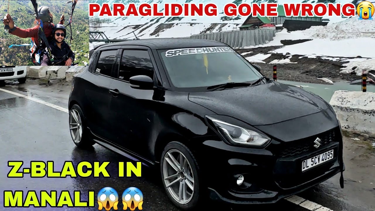 DELHI TO MANALI IN OUR Z-BLACK SWIFT✅!!PARAGLIDING & RAFTING IN MANALI!! Full fun vlog💯