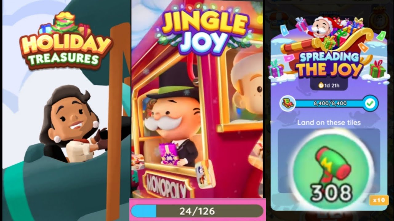 Holiday Treasure 308 Hammer | Jingle Joy New Album 24 sticker Collected Monopoly Go #monopolygo