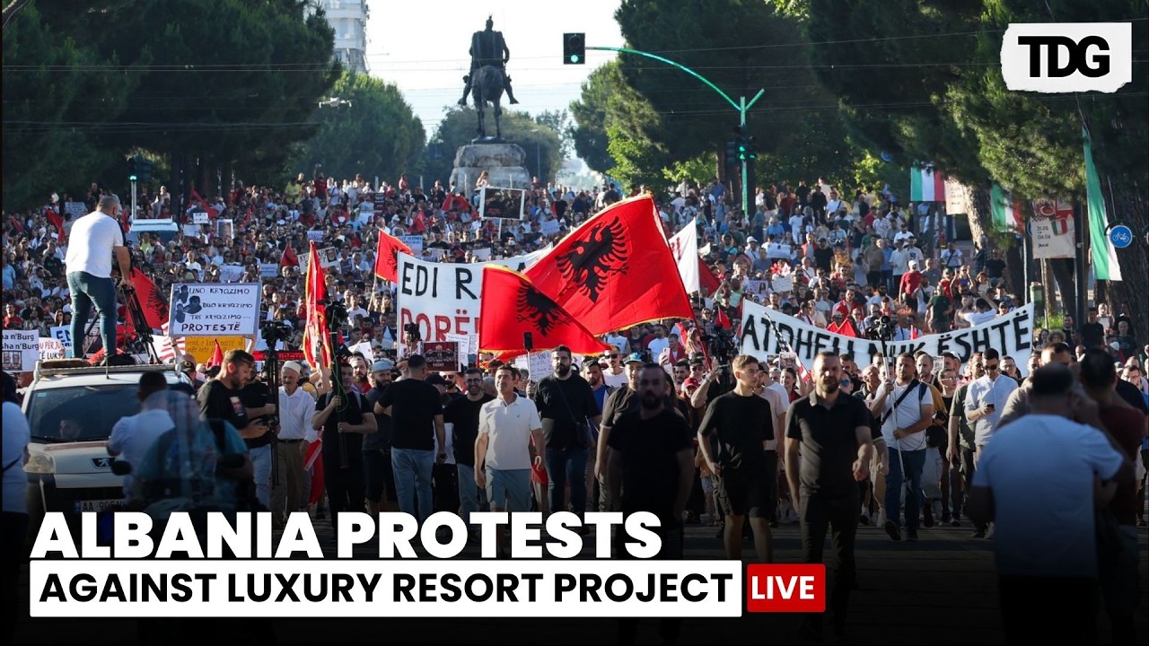 Albania Protests LIVE: Massive Protest Outside PM Edi Rama's Office