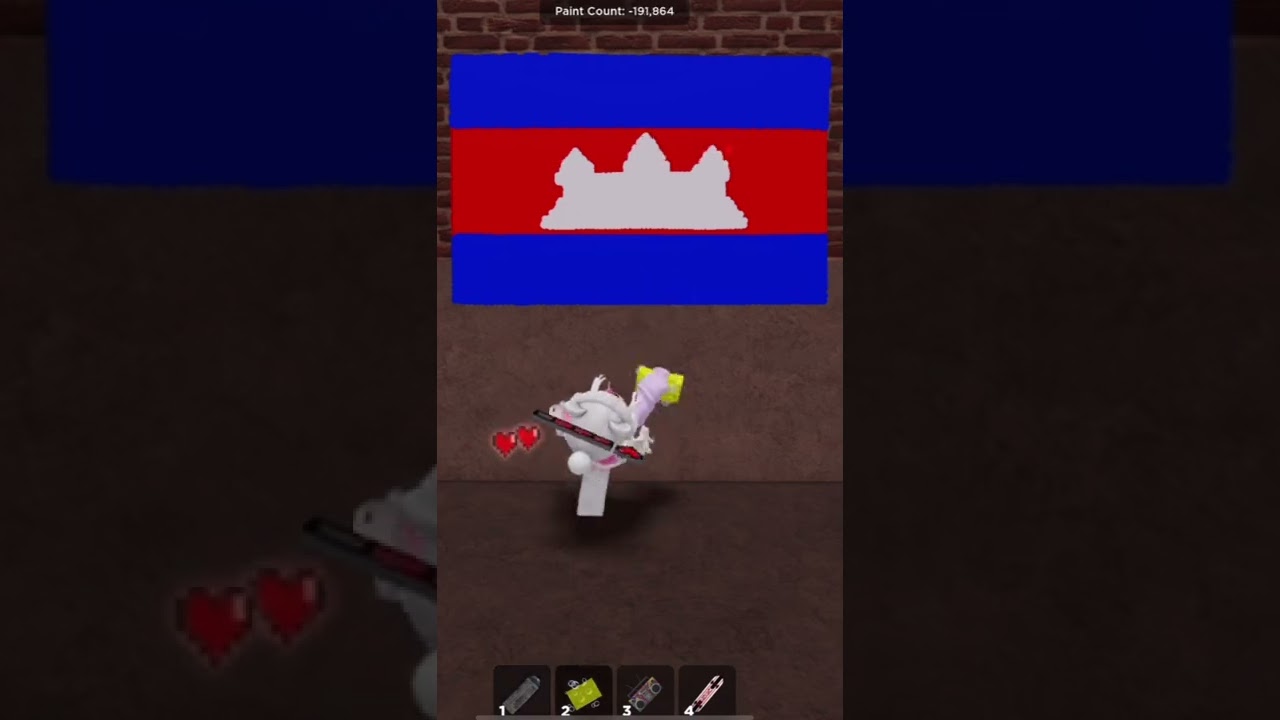 Drawing Cambodia 🇰🇭 Flag and coming back 5 mins later OMG! 😳 #roblox #cambodia