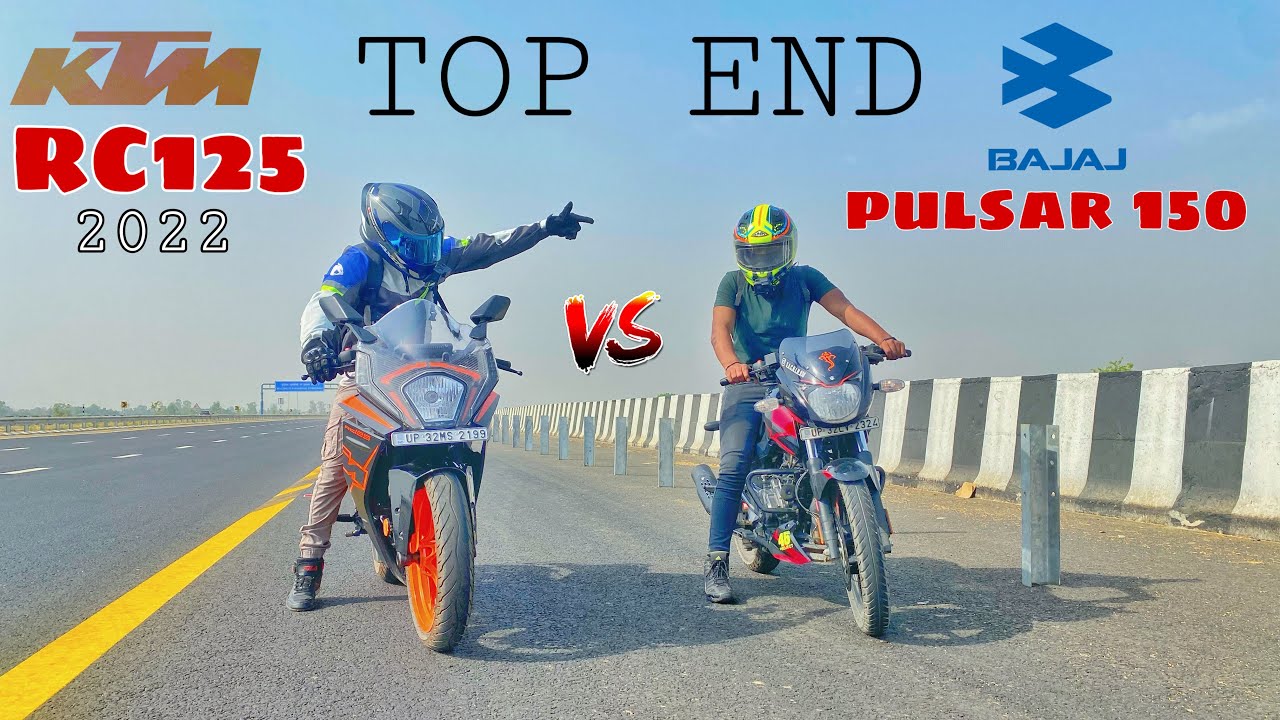 2022 NEW KTM RC 125 VS BAJAJ PULSAR 150 BS6 [ LONG RACE ] RACE TILL THEIR POTENTIAL
