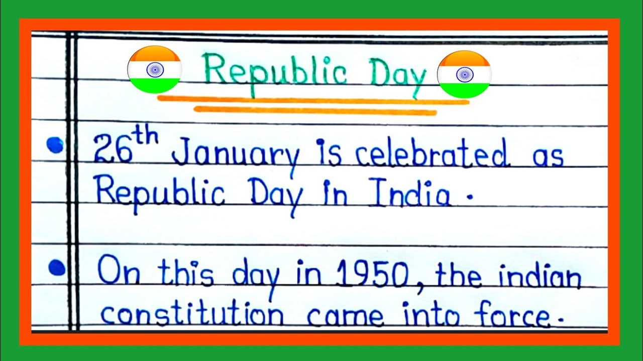 10 Lines Essay On Republic Day In English | Republic Day Essay In English |