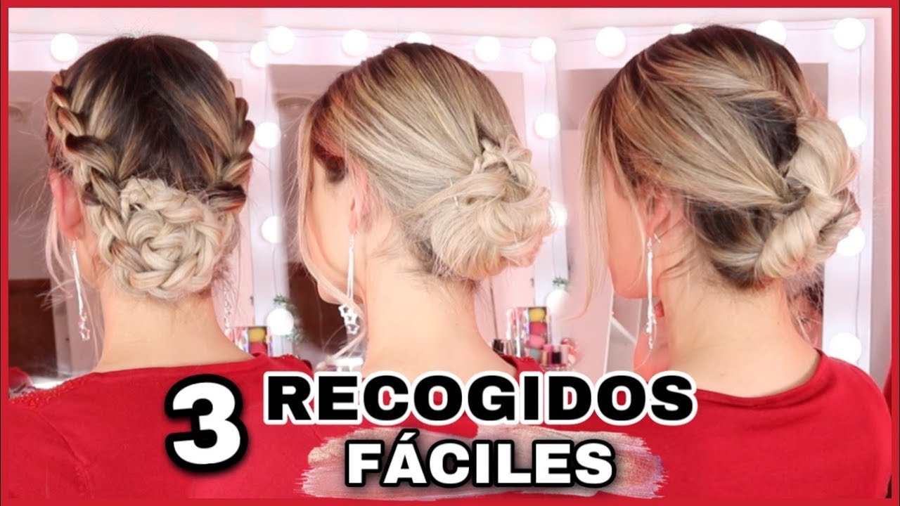 3 PEINADOS Y RECOGIDOS FÁCILES Y BONITOS PARA FIESTAS | NatyGloss