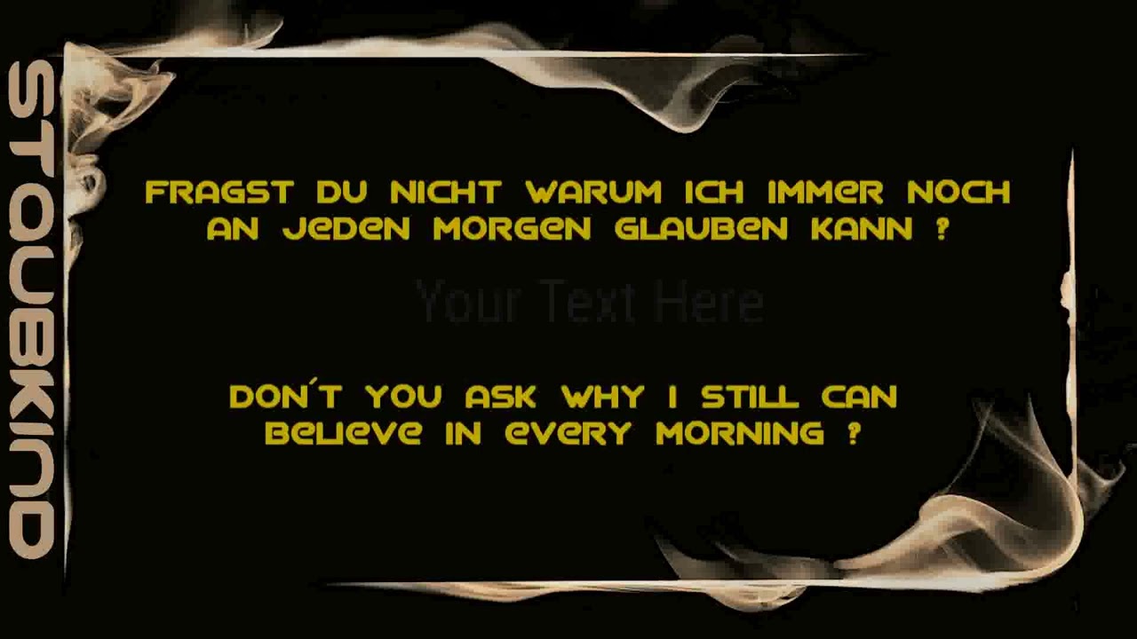 Staubkind - Kannst du mich seh'n/Can You See Me [german and english lyrics on screen]
